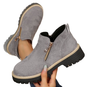 Nuovi Stivali Donna 2026 Stile Commercio Estero Taglie Forti con Cerniera Laterale e Suola Spessa, Caldi per l'Autunno, Modello Corto alla Caviglia per il Commercio Transfrontaliero - Product Image 5