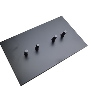 Anh tiêu chuẩn tường chuyển đổi thiết bị chuyển mạch 4 gang <span class=keywords><strong>2</strong></span> cách thép không gỉ Bảng điều chỉnh ánh sáng Outlet Đen điện đèn ổ cắm - Product Image 1