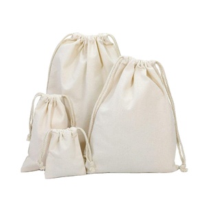 Sac à chaussures en coton mousseline écologique sur mesure avec cordon de serrage 10*15, pochette à bijoux, sac en toile avec impression de logo pour le shopping - Product Image 1