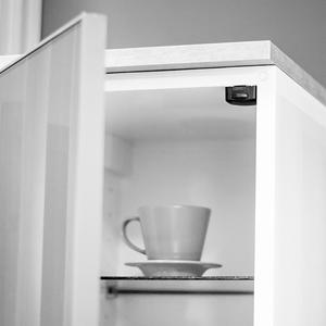 Interruttore della porta dell'armadio in plastica bianca da 10 pezzi 5070915 tappo in acciaio per mobili da cucina per Hotel di casa - Product Image 2