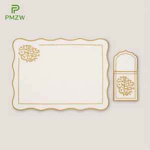 Juego de Manteles Individuales Cuadrados Modernos PMZW Ecológicos 100% Lino con Bordado y Dobladillo, 60x60cm, para Hogar, Restaurante, Avión - Product Image 6