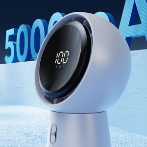 Smart 5-Speed Rechargeable Portable Table <b>Fan</b> English Operating <b>Remote</b> <b>Control</b> Plastic Desktop for Office Household Battery - Product Image 3