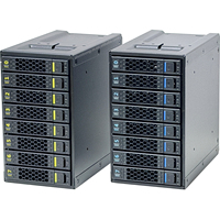 U28/S28a 8 Bay 2.5 Inch Hard Drive Cage U.2 NVMe SSD atau SAS/SATA HDD Modul Hot-swap NAS Server Kotak Ekspansi Penyimpanan Hard Disk