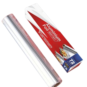 Rouleaux de papier aluminium gaufré grand format de qualité alimentaire pour usage domestique, alliage à tempérament doux, prix de gros - Product Image 1