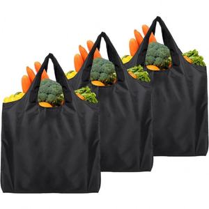 Sacs de courses pliables personnalisés GRS Factory, sacs fourre-tout en tissu polyester ripstop imperméable, sacs d'épicerie réutilisables - Product Image 1