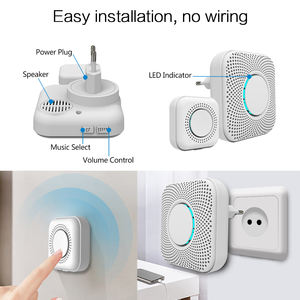 Promoción de fábrica 36 tonos inalámbricos 300m campanas de puerta campanillas <span class=keywords><strong>pulsador</strong></span> <span class=keywords><strong>timbre</strong></span> de casa - Product Image 6