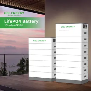 GSL ENERGY Manufacture Stacked Battery Pack 48V 51.2V 10kwh Lithium Battery 20kwh 30kwh 50kw High Voltage Energy Storage Battery