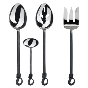 ชุดช้อนส้อมสแตนเลสสตีลตกแต่งอย่างหรูหรา ทนทาน เป็นมิตรต่อสิ่งแวดล้อม พร้อมเคลือบเงา - Product Image 1