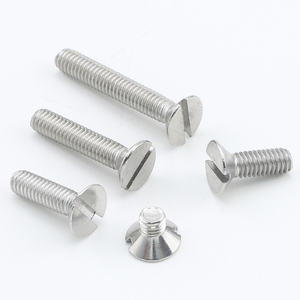 100 piezas/bolsa Tornillos de máquina avellanados planos ranurados de acero inoxidable 304, métricos M2 a estándar GB68 - Product Image 3