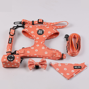 Okeypets, venta al por mayor, Collar personalizado para perros, ajustable, sin tirones, para caminar al aire libre, conjunto de collar y correa de perro de neopreno - Product Image 6