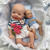 Poupée bébé réaliste faite à la main de 8 et 12 pouces avec cheveux enracinés, nouveau-né réaliste en silicone souple, mini-poupée pour cadeau de vacances et jeu d'imitation pour enfants
