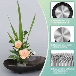 Support à fleurs Kenzan en acier inoxydable pour Ikebana, outil d'arrangement pour la maison et le jardin, durable et luxueux - Product Image 2