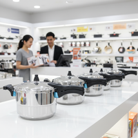 Casserole à pression en acier inoxydable 7L, pot à soupe, autocuiseur pour cuisinière à induction, écologique