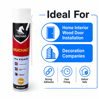 MUCHAO A33 Mousse expansive anti-déformation prête à l'emploi 300ml Colle polyuréthane PU Scellant sans expansion à durcissement rapide pour porte en bois