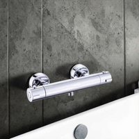 Mitigeur de robinet de douche thermostatique à montage mural en laiton chromé robinet de barre de bain thermostatique mitigeur de barre de douche thermostatique vannes