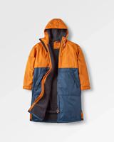 Robe de bain imperméable à capuche en polyester recyclé, séchage rapide, style color block, personnalisable pour la natation et le surf