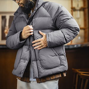Veste matelassée pour <span class=keywords><strong>homme</strong></span>, parka Maden pour <span class=keywords><strong>homme</strong></span>, veste à manches raglan, col <span class=keywords><strong>court</strong></span>, manteau d'hiver épais, produits tendance 2026 - Product Image 5