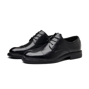 Nouvelles chaussures décontractées respirantes pour hommes, modèle printemps, chaussures habillées en cuir, chaussures en cuir véritable pour hommes style britannique - Product Image 5