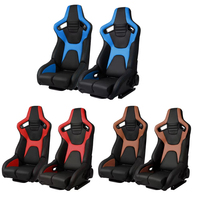 1 siège de voiture universel réglable pour simulateur de sport, siège de course gaming 3D en cuir intégral respirant avec coussin