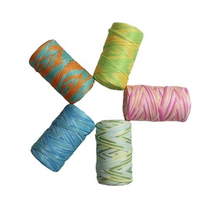 Fil T-Shirt 100 % Polyester Tricoté <span class=keywords><strong>à</strong></span> la Main, Motifs Colorés, Matériau Fantaisie pour Sacs au Crochet et Projets Créatifs - Product Image 6