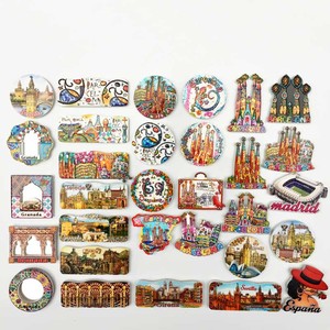 Imanes de nevera magnéticos UV decorativos y artesanales conmemorativos del <span class=keywords><strong>turismo</strong></span> español, suministro transfronterizo al por mayor de fábrica - Product Image 1