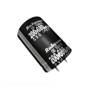 ตัวเก็บประจุแบบสแนป th 390 uF 390 uF 20% 400V ฝาครอบรูผ่านช่องผู้ผลิต - Product Image 1