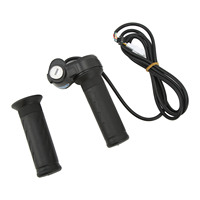 Elektrikli Bisiklet Scooterları Döner Gaz Kolu 5 Telli Bisiklet Modifiye Hız Kontrol Kolu 22.5mm Gidonlar için Anahtarlı Tutamaklar