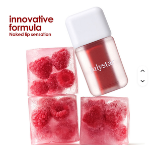 Mini mirror <strong>lip</strong> gloss black technology formula <strong>Tiny</strong> <strong>Lip</strong> Glaze, Jelly <strong>Lips</strong> with Sparkling Light Dew Water, Long-lasting 2pcs/set - Product Image 2