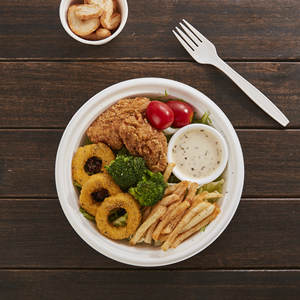 Cuchara y tenedor desechables biodegradables, cuenco chino para sopa, libre de PFAS - Product Image 5