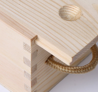 Boîte à vin en bois de pin à tiroir unique pour une bouteille, coffret cadeau pour vin rouge, caisse en bois pour vin rouge, boîte d'emballage en bois pour vin