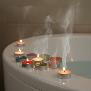 Velas de Té Blancas Perfumadas Allin <span class=keywords><strong>sin</strong></span> Llama, de Parafina, Paquete de 100, 8 Horas de Duración, Ecológicas, No Tóxicas, <span class=keywords><strong>sin</strong></span> <span class=keywords><strong>Humo</strong></span>, para Navidad y Bodas - Product Image 2