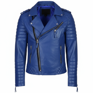 แจ็กเก็ตหนังแฟชั่นสำหรับผู้ชาย, แจ็กเก็ตหนังแท้สำหรับฤดูหนาวคาเฟ่หนังแท้สำหรับฤดูหนาวดีไซน์ใหม่ - Product Image 1