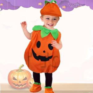 Costume d'Halloween unisexe pour enfants Haolan, adorable déguisement de citrouille pour bébés, idéal pour les petites célébrations et fêtes - Product Image 3