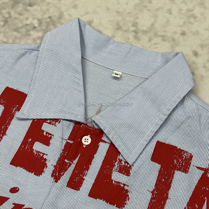 Qianshi Polo T-Shirts nút lên Áo sơ mi Mens t Áo sơ mi cho nam giới Polo cổ điển đồ họa DTG in thời trang dạo phố Boxy Polo t Áo sơ mi - Product Image 4