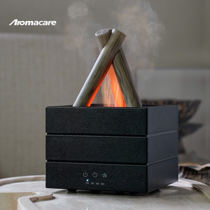 USB App-Controlled Simulation Fire Flame Bonfire Essential <b>Oil</b> Aroma <b>Diffuser</b> LED Colorful Timing Function Home Room Lamp - Product Image 2