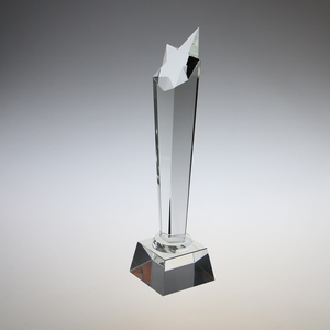 Trofeo de estrella de cristal con cristal K9 de moda, motivo de llama de murciélago pulido tallado para decoración del hogar, regalos de negocios, recuerdos - Product Image 6
