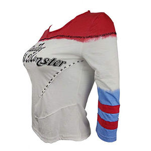 Camiseta de Cosplay de Harley Quinn de Escuadrón <span class=keywords><strong>Suicida</strong></span> para Adultos, Disfraz con Bordado, Material EVA, para Halloween, TV y Cine, para Mujer - Product Image 6