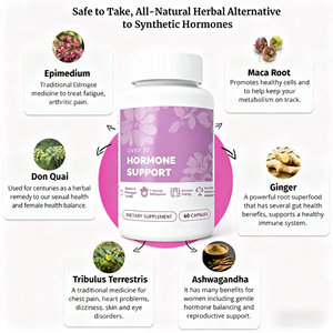 Complément alimentaire pour le soutien hormonal des femmes de plus de 30 ans - Équilibre l'œstrogène, améliore le métabolisme, stimule l'énergie, 60 capsules, complément alimentaire - Product Image 4