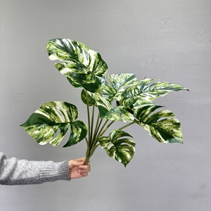 Plantas Artificiales de Taro, Monstera y Hojas Caídas, Verdes, de 30cm-100cm, Decoración para Interiores/Exteriores, Bonsái, Decoración de Suelo - Product Image 6