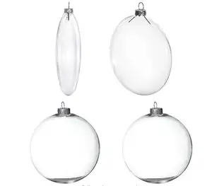 批发定制玻璃球 & 平球摆件用于圣诞树装饰的工艺品摆件