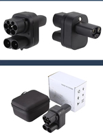 Chargeur NTO Tesla Adaptateur de chargeur portable CCS2 vers AC DC EV Compatible avec l'adaptateur de charge rapide électrique Tesla Cars