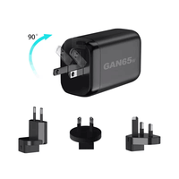 US/EU/UK 65W GaN Super Chargeur Rapide IQ Chargeur Rapide PD65W Gan Chargeur Mural Compatible Pour Ordinateur Portable ipad iPhone 14
