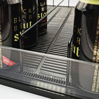 Hookei Soda Glides Sistema de flujo por gravedad Estante Rodillo Tienda de licores Estantería enfriadora para bandejas de estantes de refrigerador