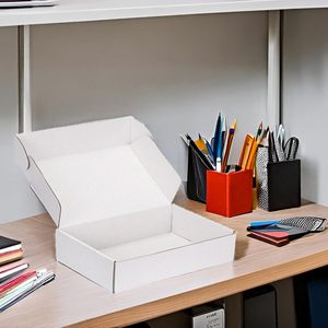 Scatole di Spedizione Piccole e Robuste in Cartone Ondulato Bianco per E-commerce, Spedizioni e Imballaggi, Scatole Riciclabili per Regali e Conservazione - Product Image 5