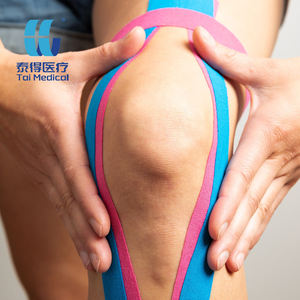 Медицинский спортивный тейп из хлопка, 5 см x 5 м, водонепроницаемый, дышащий, легкий, регулируемый, предварительно нарезанный, для обезболивания и физиотерапии - Product Image 1