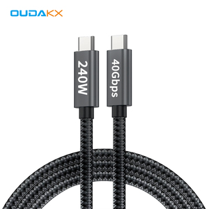 ใหม่ <span class=keywords><strong>Thunder</strong></span> 4 40Gbps สาย USB4.0 Pd 100W อะลูมิเนียมการถ่ายโอนข้อมูลที่รวดเร็<span class=keywords><strong>ว</strong></span>ชาร์จ USB 240W สาย Type C สำหรับโทรศัพท์มือถือที่มี Gen3 - Product Image 1