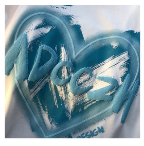 T-shirt Casual con Stampa Lettering, Maniche Corte, Versione Coreana Ampia, Lunghezza Media, Taglie M-2XL - Product Image 4