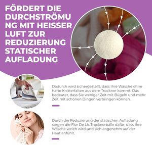 Boules de séchage <span class=keywords><strong>Natulim</strong></span> 3+ 100% laine de Nouvelle-Zélande, raccourcissent le temps de séchage, respectueuses de l'environnement, sans plastique, douces et moelleuses - Product Image 3