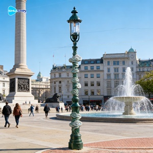 Lampadaire extérieur en bronze sur mesure, style antique, sculpture lumineuse décorative pour <span class=keywords><strong>jardin</strong></span> et parc - Product Image 4