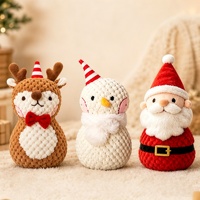 Jouet pour animaux de compagnie Zoyi, renne de Noël, jouet couineur pour animaux, texture ananas, peluche douce, jouet interactif pour chien, jouet à mâcher pour la dentition